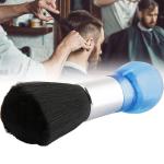 Professional Neck Face Duster Brush, Comfortable Grip Hairdressing Styling Tool (Blue) Pack of 1