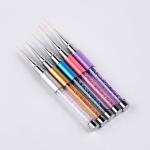Premium Quality 5pcs Nail Art Liner Brushes, Nails Gel Polish Painting Nail Art Design Brush Pen Set.