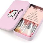 7 Piece Brush Set for Women Pieces Travel Makeup Brushes (Pink).