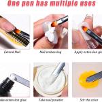(Pack of 1) Dual-Ended Poly gel Brush & Picker, 2 in 1 Designs Poly gel Nail Brush ( 1 Piece).