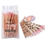 Diamond cut Handle Makeup Brush Set With Big Fish Tail For Foundation /Eyeshadow /Lips-11 Pieces