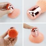 Nail Art Dust Brush Gold, Nail Duster Brush for Nail Art, Multipurpose Makeup Tool, Selon, Home Use( 1 Pcs).