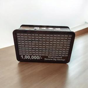 Money Saving Box for Adult and Kids 1 Lakh Wooden Piggy Bank: Premium Money Saving Box  Stylish Kiddy Money Bank 1 Pcs