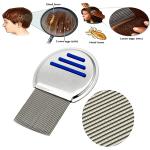Stainless Steel Head Lice Comb for Pets and Humans to Remove Lice, Fleas,(Pack of 1).