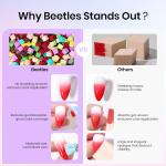 204Pcs Colorful Soft Nail Sponges With Grabbing Pen.