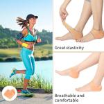 Silicone Gel Heel Socks for Swelling, Pain Relief, Foot Care Ankle Support Pad (Skin Color) pack of 1