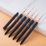 Nails Art Brush Nails Art Liner Brush Practical Nails Brush Nails Dotting Drawing Tool Nails Painting Pen For Salons (Black).