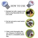 Stainless Steel Head Lice Comb for Pets and Humans to Remove Lice, Fleas,(Pack of 1).