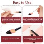 5 PCS  Metallic Nail Art Pens, Liner Brushes Set, Black Color Nail Tools(Black).
