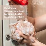 Sponge – Premium Round Loofah Body Wash Puff and Shower Scrubber (Pack of 1)