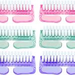 6pcs Big Handle Grip Nail Brush, Fingernail Scrub Cleaning Brush, Pedicure Cleaner Brushes.