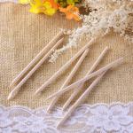 100 Pcs Orange Wood Nail Sticks Double Sided Multi Functional Cuticle Pusher Remover.