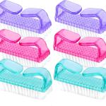 6pcs Big Handle Grip Nail Brush, Fingernail Scrub Cleaning Brush, Pedicure Cleaner Brushes.