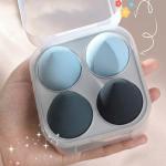 Sponge 4 Pcs in A Storage Box ,Makeup Cosmetic Puff Makeup Sponge (Multicolour)