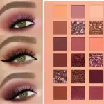 18 color and  18 eyeshadow, black brush, 1pcs Blunder puff and 1 Kajal ( Set of 5).