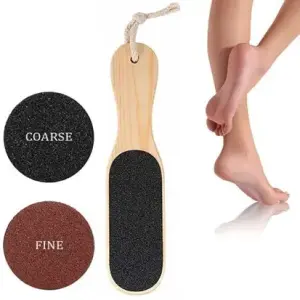 Foot Scrubber, Wooden Handle Foot Scrubber  Pedicure Tool 1 Pcs