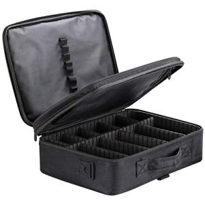 Professional 16 in 2 layer Makeup Case Organizer Bag for Women Travel Cosmetic Kit Storage