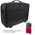 Professional 16 in 2 layer Makeup Case Organizer Bag for Women Travel Cosmetic Kit Storage
