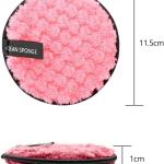 Makeup Remover Sponge Reusable Rounds Soft Facial Cleaning Puffs(Multicolor) 3 Piece