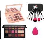 18 color and  18 eyeshadow, black brush, 1pcs Blunder puff and 1 Kajal ( Set of 5).