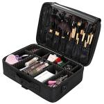 Professional 16 in 2 layer Makeup Case Organizer Bag for Women Travel Cosmetic Kit Storage