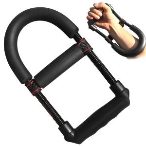Adjustable Hand Grip T iner Forearm Hand Wrist Exerciser(Pack of 1).Black.