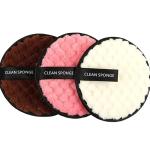 Makeup Remover Sponge Reusable Rounds Soft Facial Cleaning Puffs(Multicolor) 3 Piece