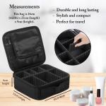 Makeup Bag Organiser Large Waterproof Professional Toiletry Travel Pouch (Black) Pack of 1
