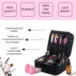 Makeup Bag Organiser Large Waterproof Professional Toiletry Travel Pouch (Black) Pack of 1