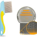 2pc Lice Comb - Stainless Steel lice Comb and Flea Lice Comb For Cat, Dog Treatment.