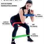 Loop Bands for Fitness, Yoga, Pilates, Legs, Waist, Shoulders, HIPS and Strength Training - Set of 5