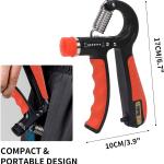 Hand Gripper Forearm Exercise Equipment - Hand Gripper 5 to 60 kg with Counter | Adjustable Hand gripper.