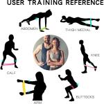 Loop Bands for Fitness, Yoga, Pilates, Legs, Waist, Shoulders, HIPS and Strength Training - Set of 5