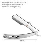 Stainless Steel Straight Edge Barber Razor Folding Shaving Shaver Without Blade for Men