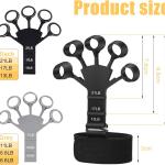 Workout Hand Finger Trainer Gripster Exerciser Grip Strength Hand Grip/Fitness Grip  (Black) 1 Piece