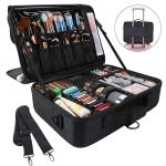 Professional 16 in 1 layer Makeup Case Organizer Bag for Women Travel Cosmetic Kit Storage