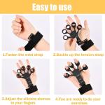 Workout Hand Finger Trainer Gripster Exerciser Grip Strength Hand Grip/Fitness Grip  (Black) 1 Piece