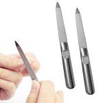 Pack 2 Stainless Silver Steel Nail Filers (5 Inches)  (Set of 2)