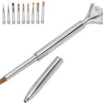 Nail Art Pen Brush Set (10 pieces)silver