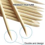 100Pcs Nails Orange Wood Stick For Cuticle Pusher Remover