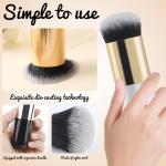 2 Pcs Liquid Foundation Brush Set, black Gold and White Golden , Face Makeup Brush