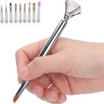 Nail Art Pen Brush Set (10 pieces)silver