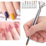 Nail Art Pen Brush Set (10 pieces)silver