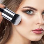 2 Pcs Liquid Foundation Brush Set, black Gold and White Golden , Face Makeup Brush