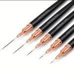 Nails Art Brush Nails Art Liner Brush Practical Nails Brush Nails Dotting Drawing Tool Nails Painting Pen For Salons (Black).