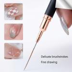 5Pcs Nails Art Brush Nails Art Liner Brush Practical Nails Brush(Black).