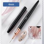 5Pcs Nails Art Brush Nails Art Liner Brush Practical Nails Brush(Black).