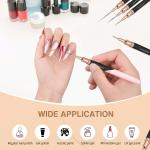 5Pcs Nails Art Brush Nails Art Liner Brush Practical Nails Brush(Black).