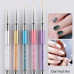 PREMIUM 5pcs Nail Art Liner Brushes, Nails Gel Polish Painting Nail Art Design Brush Pen Set(Multicolour).