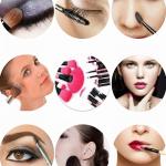 24 Piece Makeup Brush Set with PU Leather Case (Black)